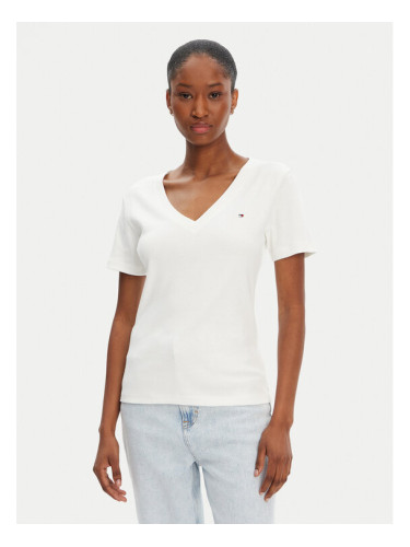 Tommy Hilfiger Тишърт New Cody WW0WW40584 Екрю Slim Fit