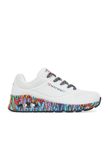 Skechers Сникърси Skechers Uno - Ravaged Love 177918/WMLT Бял