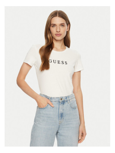 Guess Тишърт O5RI01 KBBU1 Бял Slim Fit