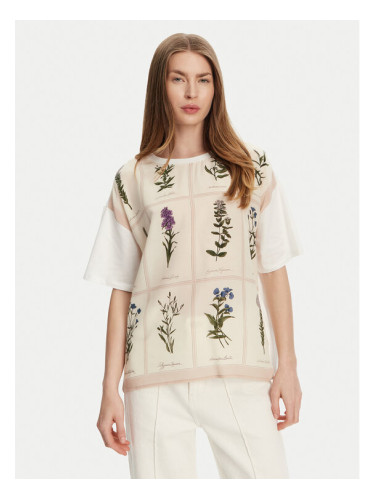 Weekend Max Mara Тишърт Pampas 2515941082 Бял Relaxed Fit