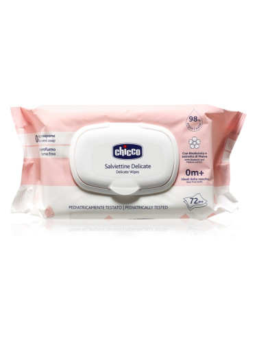 Chicco Delicate Wipes Chamomile мокри кърпички за деца с лайка 0m+ 72 бр.