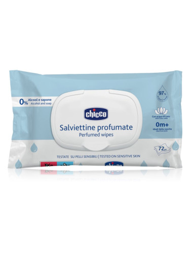 Chicco Perfumed Wipes 0m+ мокри кърпички за деца леко парфюмирано 72 бр.