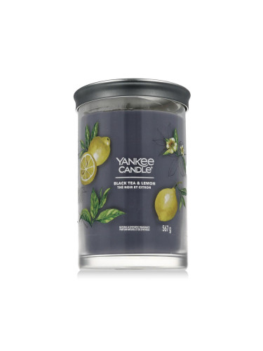 Yankee Candle Signature Black Tea & Lemon Tumbler Ароматна свещ 567 g