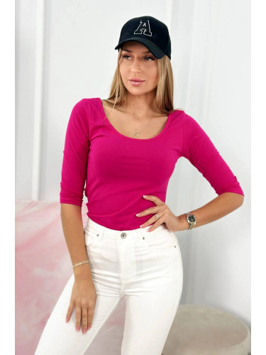 Kesi Round neckline blouse fuchsia