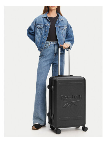 Reebok Среден куфар RBK-WAL-022-CCC-M Черен