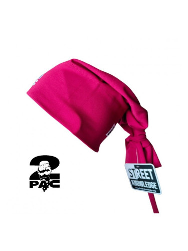 Бийни шапка в червено с бродерия 2Pac Beanie Street Knowledge