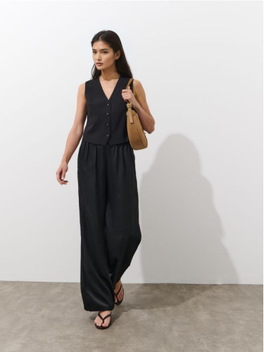 Mohito - Панталон от вискоза - черен