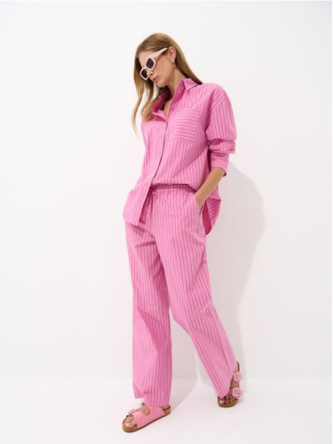 Mohito - Памучен панталон - пастелно розово