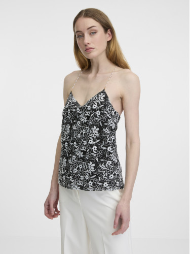 Black women's patterned tank top ORSAY
