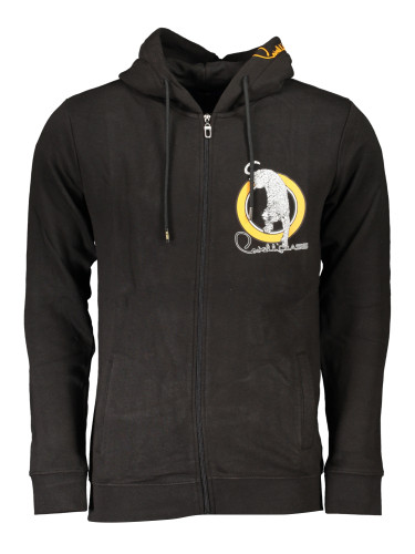 Мъжки черен суитшърт с цип Cavalli Class