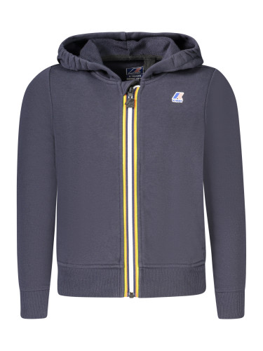 Детски суитшърт с цип K-WAY, син