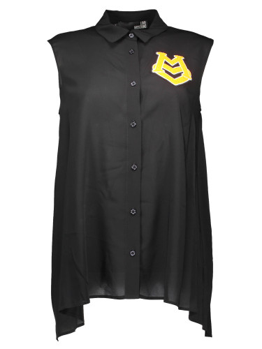 Черна риза без ръкави LOVE MOSCHINO