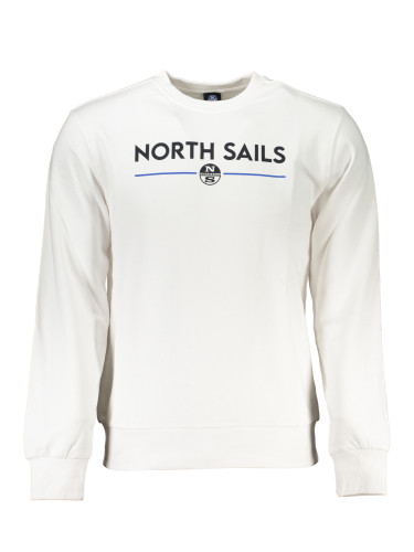 Бял суитшърт North Sails без цип