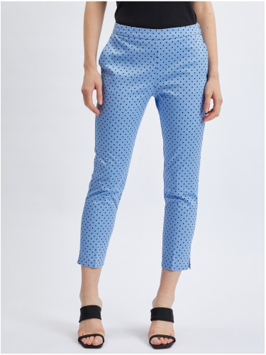 Orsay Women's Blue Three-Quarter Polka Dot Trousers - Women's