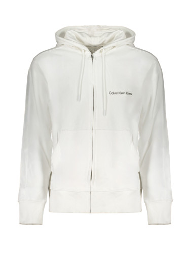 Мъжки бял суитшърт с цип Calvin Klein