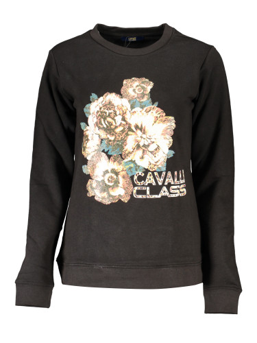 Черен суитшърт CAVALLI CLASS без цип