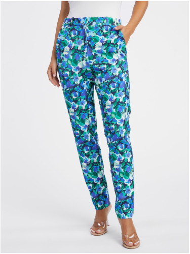 Orsay Green-Blue Women's Floral Trousers - Women's