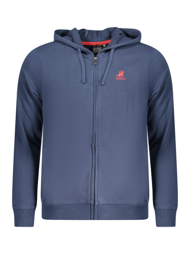 US GRAND POLO MEN'S BLUE ZIP-UP SWEATSHIRT