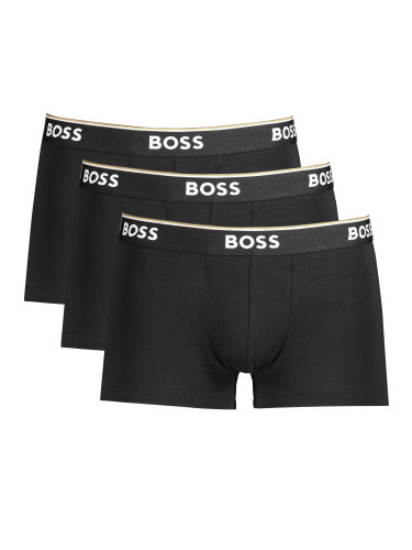 3 PACK мъжки боксерки Hugo Boss черни