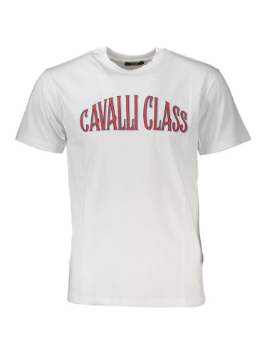 Бяла тениска с къс ръкав Cavalli Class