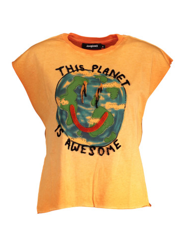 Оранжева тениска с къс ръкав Desigual