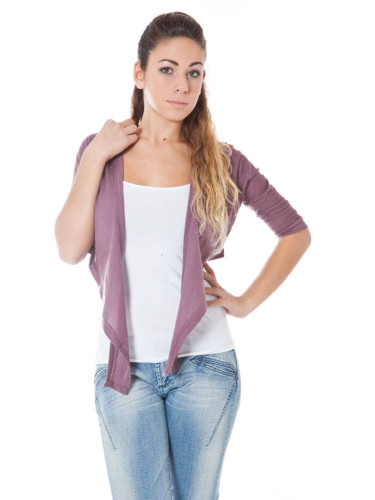 Розов дамски болеро пуловер