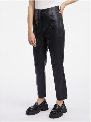 Orsay Black Women's Leatherette Trousers - Women's