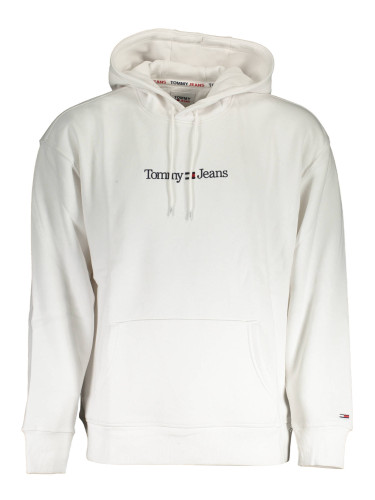 Бял суичър с качулка Tommy Hilfiger