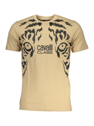 Мъжка тениска Cavalli Class бежова