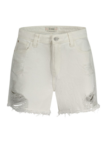 Дамски бели дънкови шорти GUESS
