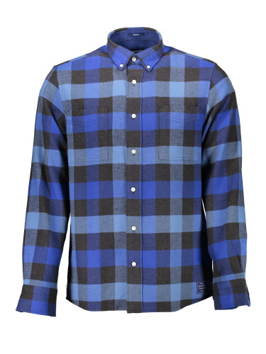 Мъжка синя карирана риза GANT