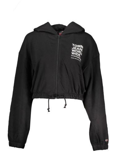 Черен суитшърт с цип от Tommy Hilfiger