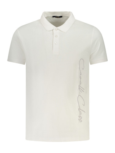 Мъжка поло тениска Cavalli Class в бяло