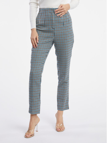 Orsay Women's Black & Blue Patterned Trousers - Women's