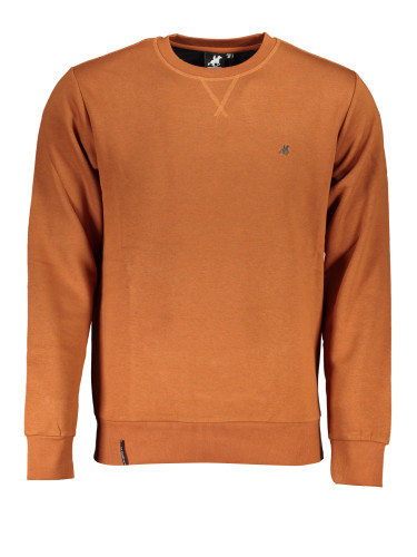 US GRAND POLO MEN'S BROWN ZIPLESS SWEATSHIRT