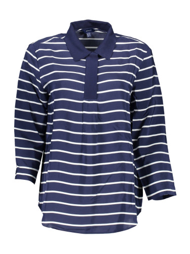 Дамска синя риза с 3/4 ръкави