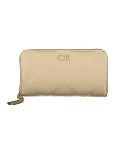 Дамски портфейл Calvin Klein в бежов цвят