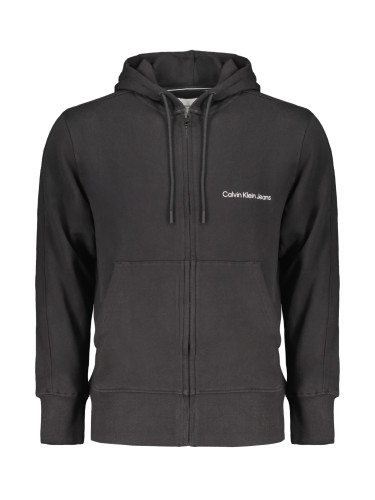 Мъжки черен суитшърт с цип Calvin Klein