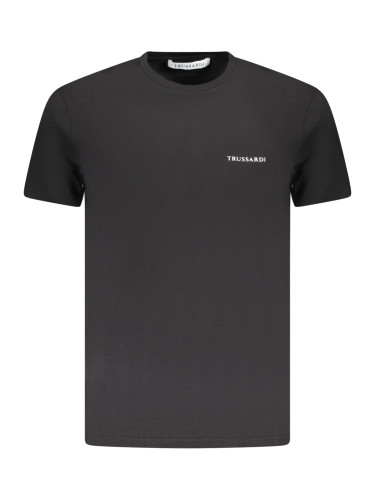 Черна тениска с къс ръкав TRUSSARDI