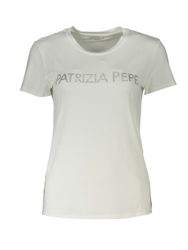 Бяла тениска с къс ръкав Patrizia Pepe