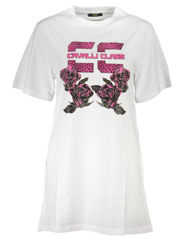 Бяла къса рокля Cavalli Class