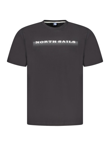 Черна тениска с къс ръкав NORTH SAILS
