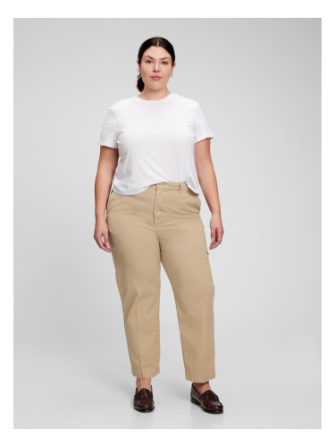 GAP Straight Khaki Washwell Trousers - Ladies
