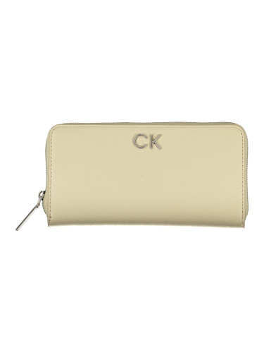 Дамски портфейл Calvin Klein в бежов цвят