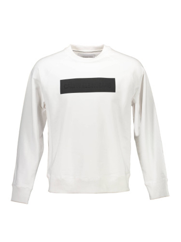 Бял суитшърт Calvin Klein без цип