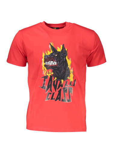 Червена тениска с къс ръкав Cavalli Class