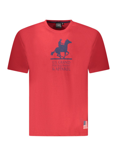 Червена мъжка тениска US Grand Polo