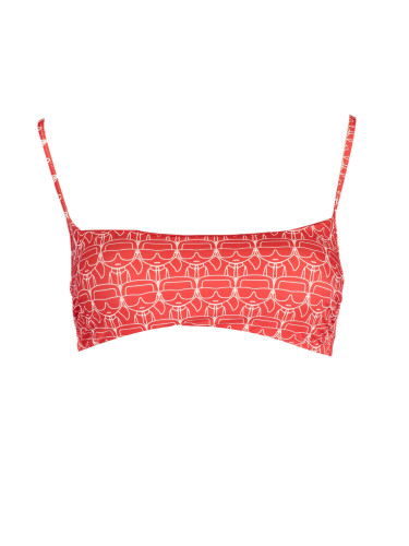 Червен бикини топ на Карл Лагерфелд