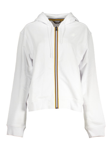 Дамски бял суитшърт с цип K-WAY