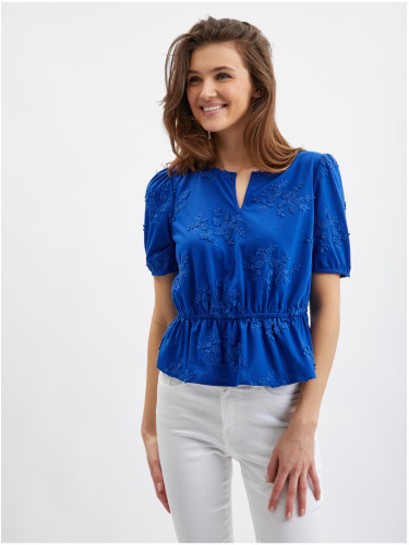 Orsay Blue Ladies Floral Blouse - Women